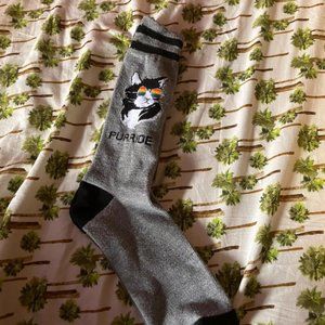 cat pride crew socks